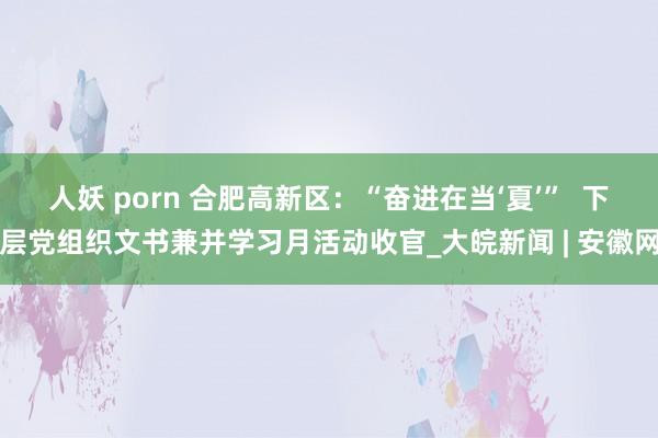 人妖 porn 合肥高新区：“奋进在当‘夏’”  下层党组织文书兼并学习月活动收官_大皖新闻 | 安徽网