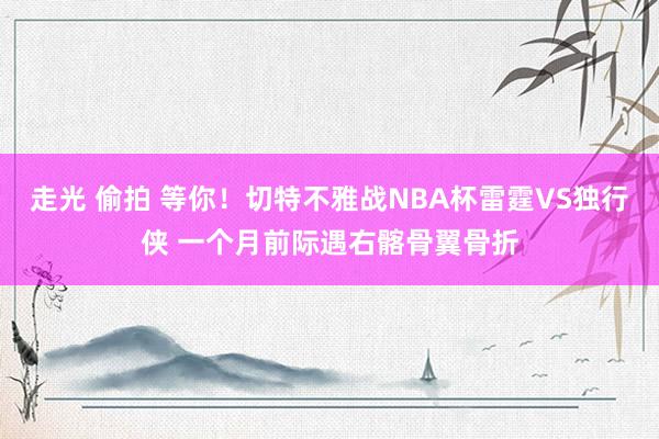 走光 偷拍 等你！切特不雅战NBA杯雷霆VS独行侠 一个月前际遇右髂骨翼骨折