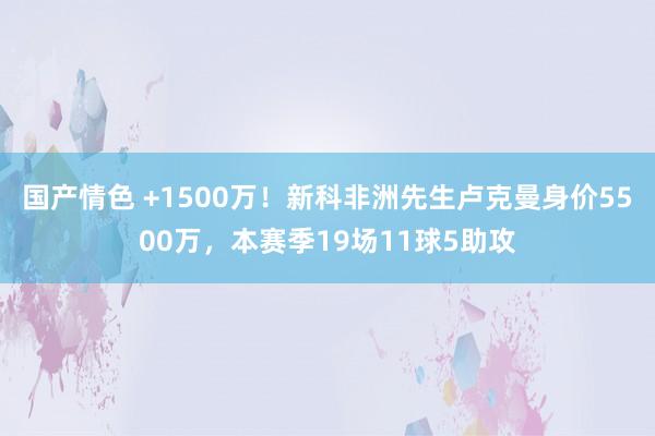 国产情色 +1500万！新科非洲先生卢克曼身价5500万，本赛季19场11球5助攻
