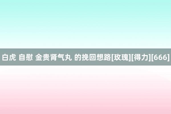 白虎 自慰 金贵肾气丸 的挽回想路[玫瑰][得力][666]