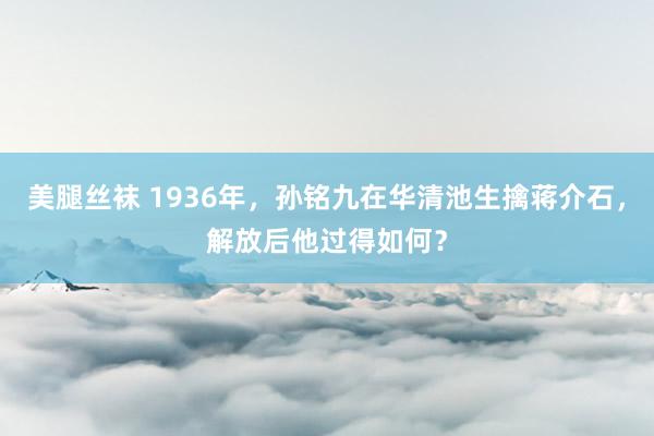 美腿丝袜 1936年，孙铭九在华清池生擒蒋介石，解放后他过得如何？