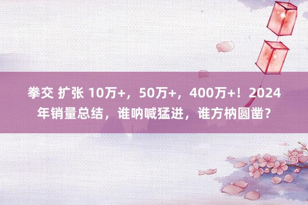 拳交 扩张 10万+，50万+，400万+！2024年销量总结，谁呐喊猛进，谁方枘圆凿？