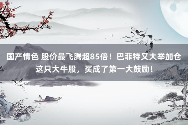 国产情色 股价最飞腾超85倍！巴菲特又大举加仓这只大牛股，买成了第一大鼓励！