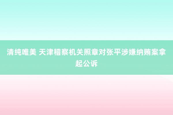 清纯唯美 天津稽察机关照章对张平涉嫌纳贿案拿起公诉