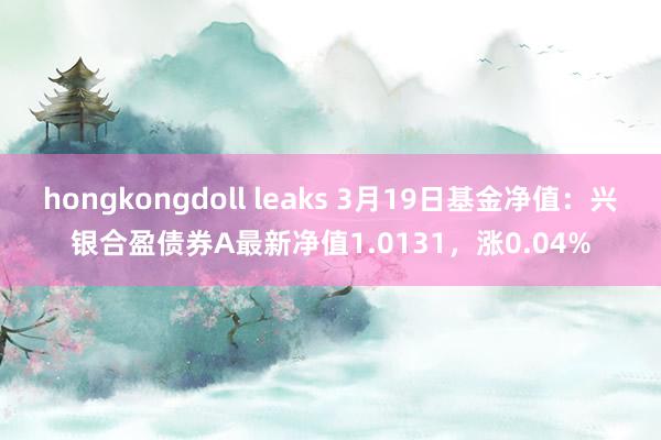 hongkongdoll leaks 3月19日基金净值：兴银合盈债券A最新净值1.0131，涨0.04%