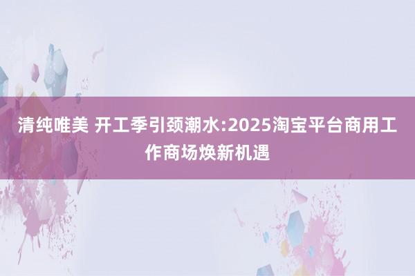 清纯唯美 开工季引颈潮水:2025淘宝平台商用工作商场焕新机遇