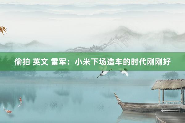 偷拍 英文 雷军：小米下场造车的时代刚刚好