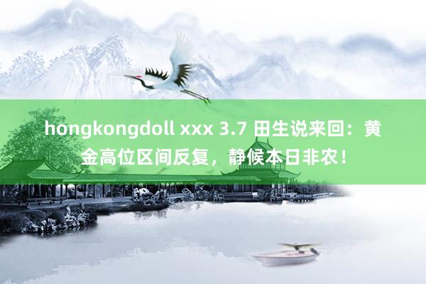 hongkongdoll xxx 3.7 田生说来回：黄金高位区间反复，静候本日非农！