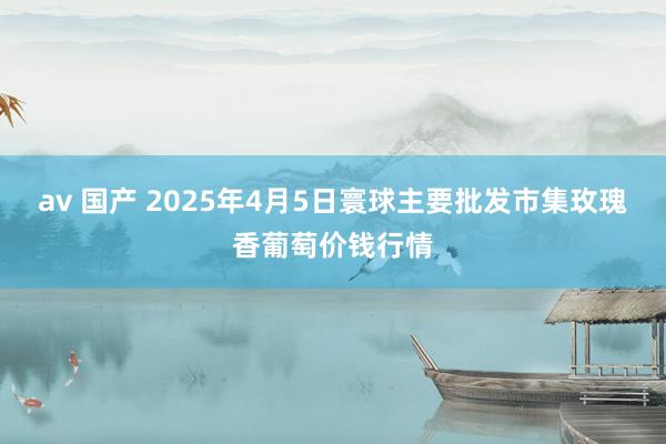 av 国产 2025年4月5日寰球主要批发市集玫瑰香葡萄价钱行情