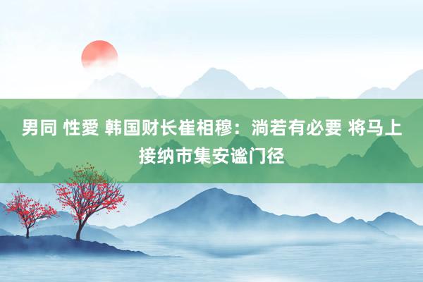 男同 性愛 韩国财长崔相穆：淌若有必要 将马上接纳市集安谧门径