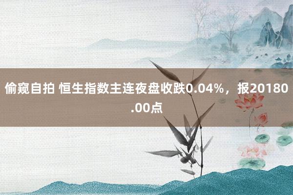 偷窥自拍 恒生指数主连夜盘收跌0.04%，报20180.00点