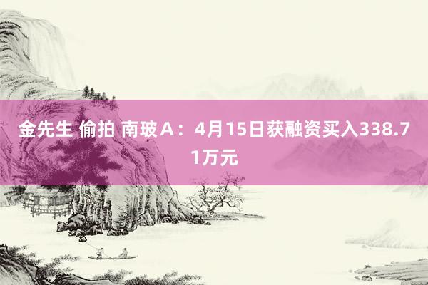 金先生 偷拍 南玻Ａ：4月15日获融资买入338.71万元