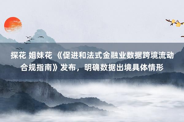 探花 姐妹花 《促进和法式金融业数据跨境流动合规指南》发布，明确数据出境具体情形