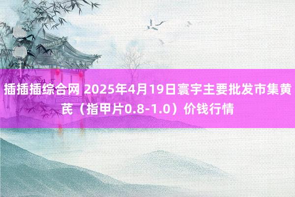 插插插综合网 2025年4月19日寰宇主要批发市集黄芪（指甲片0.8-1.0）价钱行情