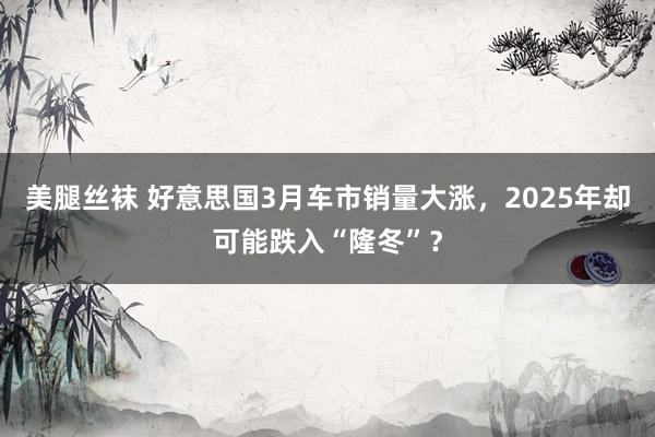 美腿丝袜 好意思国3月车市销量大涨，2025年却可能跌入“隆冬”？