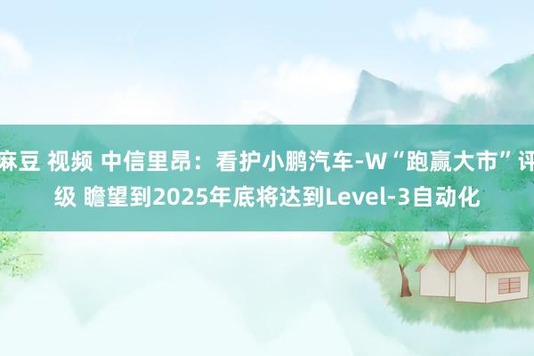 麻豆 视频 中信里昂：看护小鹏汽车-W“跑赢大市”评级 瞻望到2025年底将达到Level-3自动化