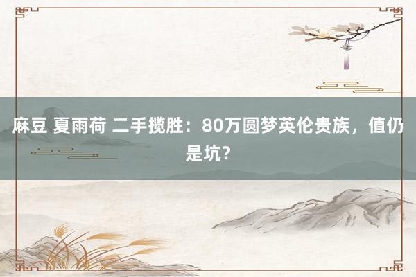 麻豆 夏雨荷 二手揽胜：80万圆梦英伦贵族，值仍是坑？