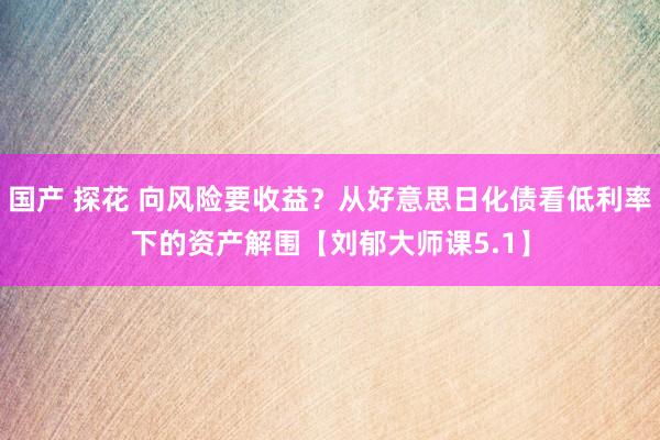 国产 探花 向风险要收益？从好意思日化债看低利率下的资产解围【刘郁大师课5.1】